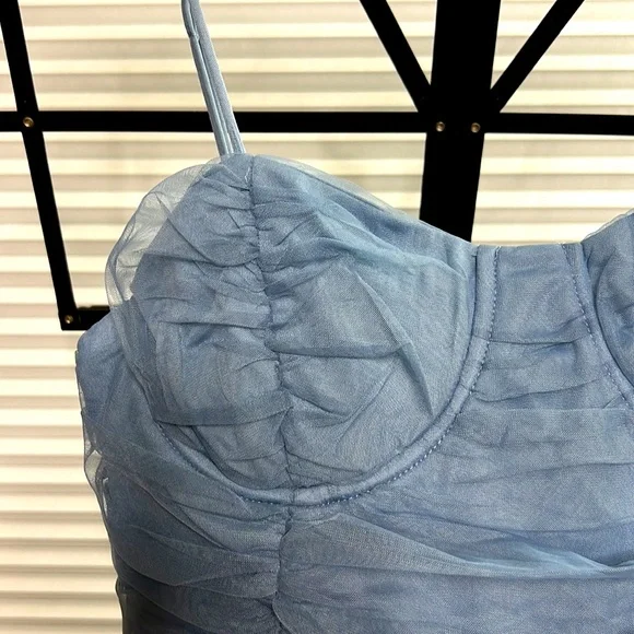 🆕NWT Pretty Blue Party Mini Dress - Picture 5 of 9